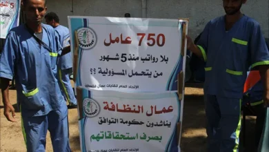إضراب عمال النظافة يهدد بكارثة صحية في غزة